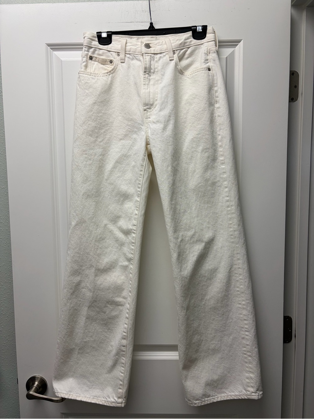 Women's Denim Forum The Farrah High-Rise Wide Leg Jeans Off-White